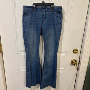 Free People Penny Blue Flare Jeans Pull On 28